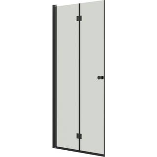Scanbad Match B foldedør 97-99x200 cm, sort/klart glas BS101-03