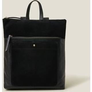 Accessorize Accessorize Black Suede Leather Backpack