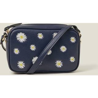 Accessorize Accessorize Blue Double Zip Leather Cross-Body Bag