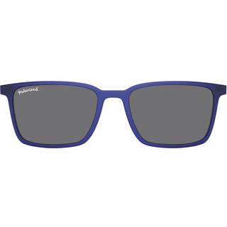 Rectangle Clip-On TR90 Blue Solbriller Mænd - SmartBuy Collection - Matte Frosted Blue - 53mm