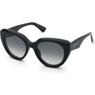 Nina Ricci Kvinde SNR404 700 Solbriller Acetat Sort Røg Sommerfugl Normal Skygge