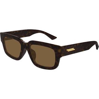 Bottega Veneta Unisex Bottega Veneta BV1359SA 002 Solbriller Acetat Havana Brun Firkantet