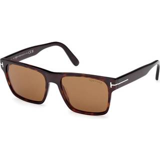 TOM FORD Mand FT1205 CALDER 52E Solbriller Acetat Havana Marrone Firkantet Normal