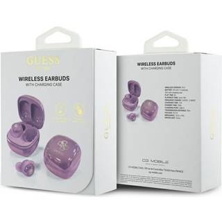 Guess Iridescent 4G Printed Logo True Wireless Høretelefoner - Lilla