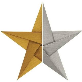 Paper Poetry Bascetta Origamipapier Gold-Silber