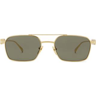 Gucci Kvinde GG1804S 001 Solbriller Metal Guld Grå Firkantet