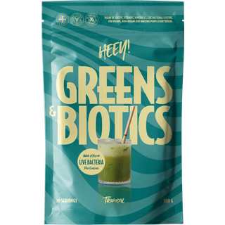 HEEY Greens & Biotics, Superfood + Probiotics, Tropical, 300 g