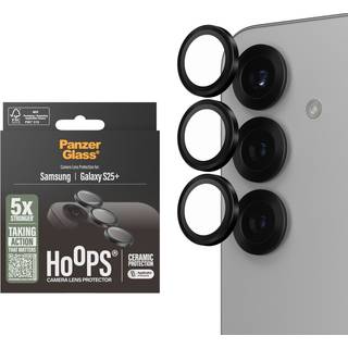 PanzerGlass Galaxy S25+ Hoops Ceramic Linsebeskytter (sort)