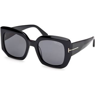 TOM FORD Kvinde FT1220 CARLA-02 01D Solbriller Acetat Sort Røg Firkantet Polariseret