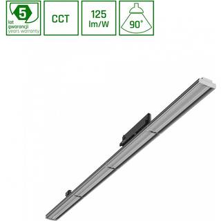 Optibar CCT - 12-42W, CCT, 230V, 90°, IP20, Ra90, 1200x60x90mm, sort, Spectrum - Kulør : CCT (Varm til Kold Hvid)