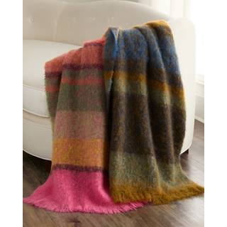 Designers Guild Mikome Plaid 130x190 Cm - Pyntepuder & Betræk Mohair Indigo - BLDG0305