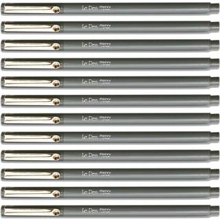 Uchida Lepen permanent markør - mørkegrå blæk - 1 boks