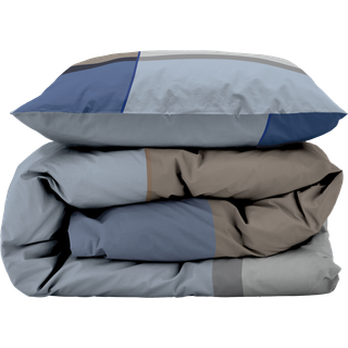 Luksus Satin sengetøj fra SØDAHL – COLOUR BLOCK BLUE 220