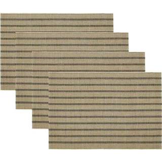 House Doctor Hdfica Dækkeserviet 4-pak / Natur - Dækkeservietter & Coasters Bomuld Sort - 266550028