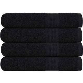 håndklæder 4 stk. 100x200 cm 360 g/m2 100 % bomuld sort