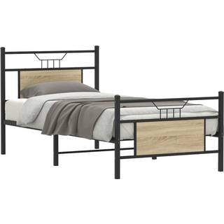 sengeramme 90x200 cm uden madras konstrueret træ sonoma-eg