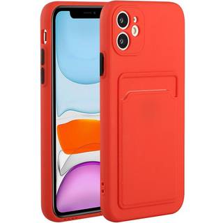 iPhone 12 Mini - EIDERWOOD Fleksibelt Plastik Cover m. Kortholder - Rød