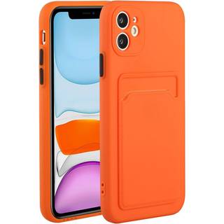 iPhone 12 Mini - EIDERWOOD Fleksibelt Plastik Cover m. Kortholder - Orange