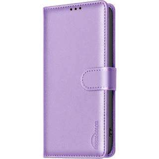 BINFEN Samsung Galaxy A36 (5G) Imiteret Læder Flip Cover m. RFID Blokering og Kortholder - Lilla