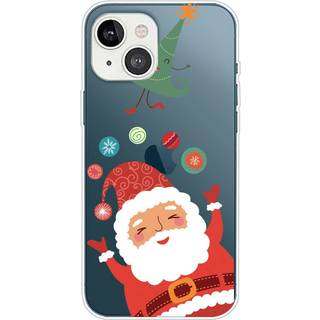iPhone 13 Plastik Jule Cover - Gennemsigtig - Sød Julemand
