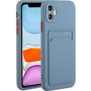 iPhone 12 Mini - EIDERWOOD Fleksibelt Plastik Cover m. Kortholder - Blå