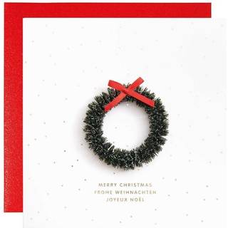 Paper Poetry 3D-Grußkarte Kranz Weiß