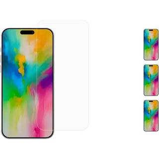 3 stk. iPhone 16 Plus hærdet beskyttelsesglas - snavsafvisende skærmbeskyttelse