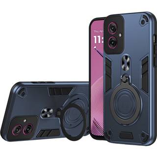 EIDERWOOD Motorola Moto G55 Hybrid Håndværker Cover m. Roterende Kickstand - Blå