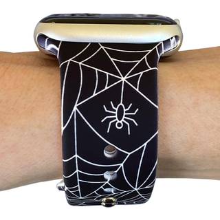 FoxiBands Halloween edderkoppespind- Kompatibel med ?bleur B?nd 45mm 44mm 42mm 41mm 40mm 38mm silikoneb?nd erstatning til iWatch-serien 9 8 7 6 5
