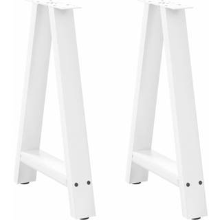 Sofabordben A-Formet Stål - Hvid / 50 x (72-73) cm