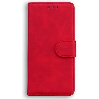 Motorola Moto G15 - EIDERWOOD Kunstlæder Flip Cover m. Kortholder & Ståfunktion - Rød