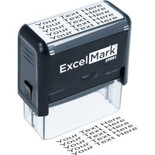 Excelmark Custom Rubber Stamp - Clean & Easy Stamping - Personaliseret selvb?jningsstempel (stort)