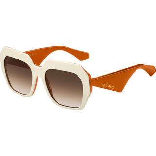 ETRO Kvinde ETRO 0043/S IXN/HA Solbriller Acetat Hvid Brun Firkantet Normal Skygge