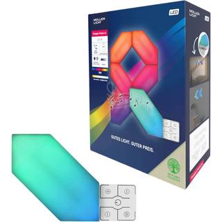 LED-væglampe LED Magic Panel RGBW, sekskantet, sæt med 6 stk