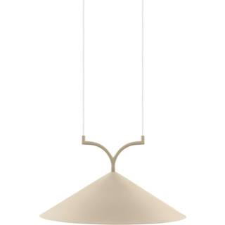 Curve pendel lampe 50 cm, beige