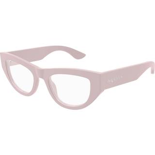 Alexander McQueen Kvinde AM0512O 003 Optiske stel Acetat Rosa Transparent Cat Eye