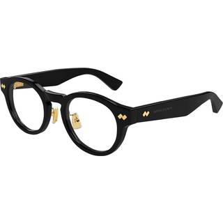 Bottega Veneta Unisex BV1356OA 001 Optiske stel Acetat Sort Transparent Rund