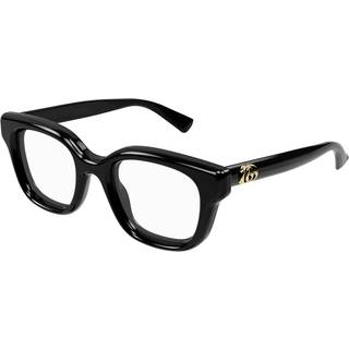Gucci Kvinde Gucci GG1831O 001 Optiske stel Injiceret Sort Transparent Firkantet