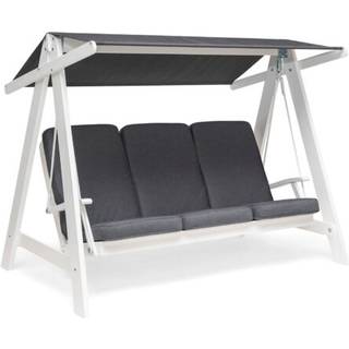 Hillerstorp hængesofa i fyrretræ og polyester B208 x D126 cm - Hvid/Grå