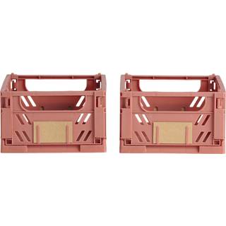 DAY Opbevaringskasse foldbar 17x12,5 cm clay brown - 2 stk.