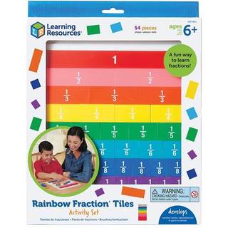 Learning Resources Rainbow Fraction Tiles With Tray
