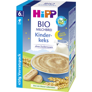 HiPP Øko mælkegrød God Night børnekiks fra 6. måned 113.22 DKK/1 kg