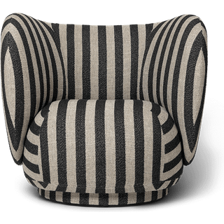 Rico Lounge Chair - Swivel - Louisiana - Sand/Black