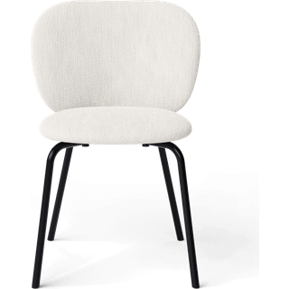 Rico Chair - Black - Bouclé - Off-white