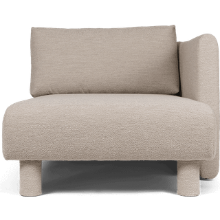 Dase Sofa Chaise Longue Right - Soft Bouclé - Natural