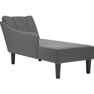 Chaiselong Med Højre Armlæn Stof Farvet - Mørkegrå