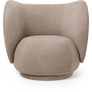 Rico Lounge Chair - Swivel - Bouclé - Sand