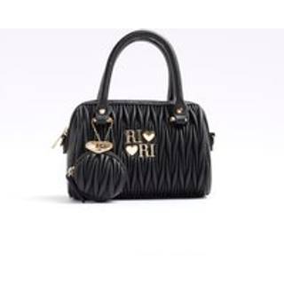 River Island River Island Black Girls Ruched Bowler Bag