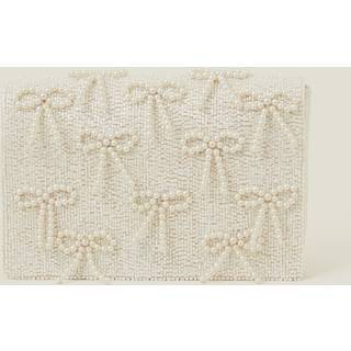 Accessorize Accessorize Natural Bridal Pearl Bow Clutch Bag