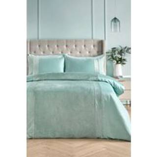 Soiree Soiree Duck Egg Iras Quilted Detailing Duvet Cover Set